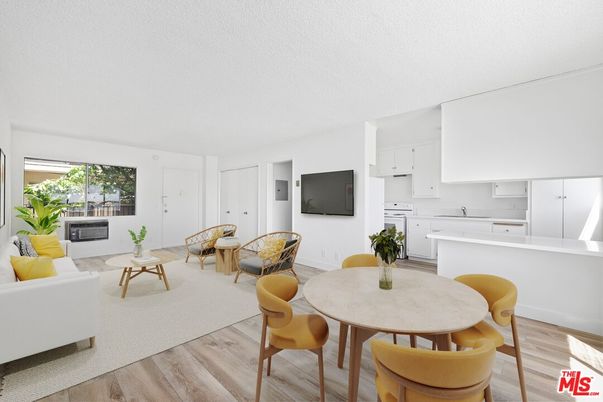 Dining room, Fireplace, Interior, Kitchen, Living room, Wood Texture Flooring