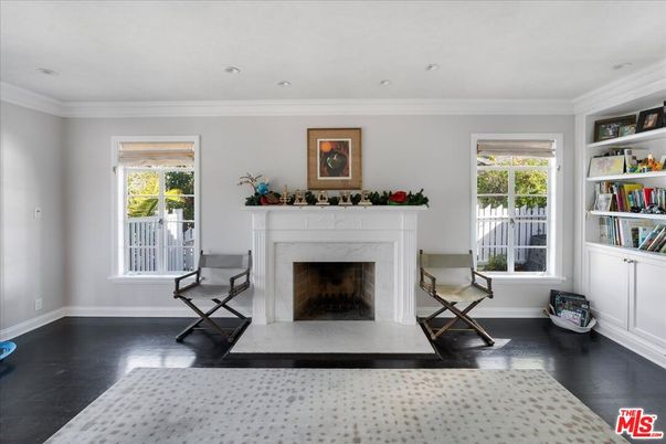 Fireplace, Interior, Recessed Lighting, Wood Texture Flooring