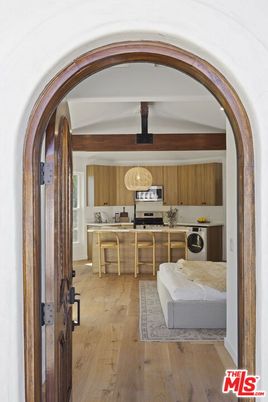 Interior, Kitchen, Pendant Lights, Stainless Steel Appliances, Wood Texture Flooring