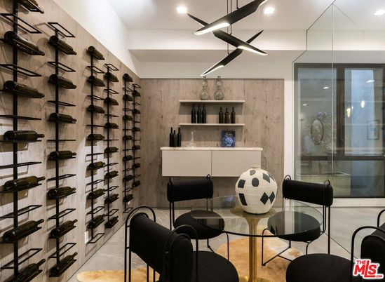 Interior, Recessed Lighting, Wine Storage, Wooden Walls