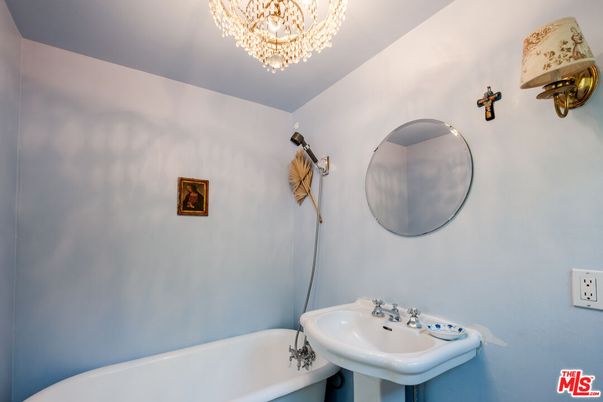 Bathroom, Chandelier, Interior