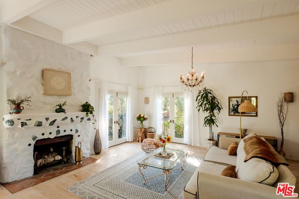 Chandelier, Fireplace, Interior, Living room, Wood Texture Flooring