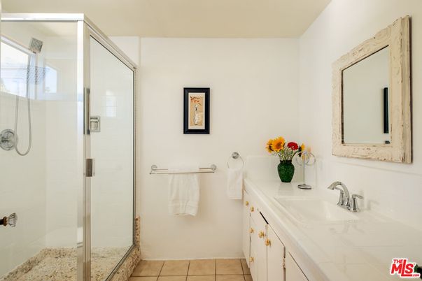 Bathroom, Glass Shower, Interior, Tile Countertops