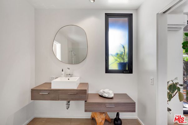 Bathroom, Interior, Recessed Lighting, Wood Texture Flooring