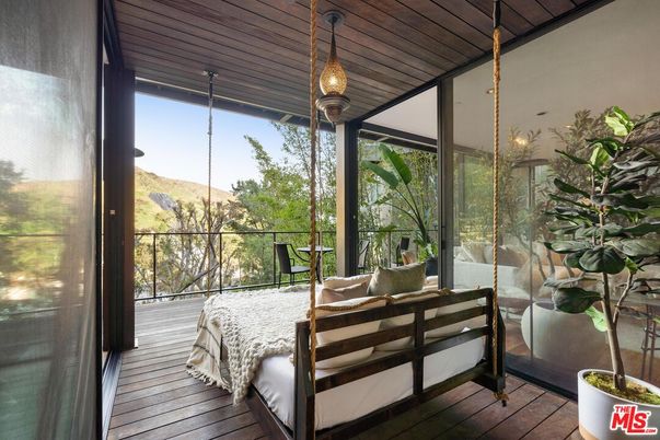 Bedroom, Interior, Pendant Lights, Wooden Ceilings, Wood Texture Flooring