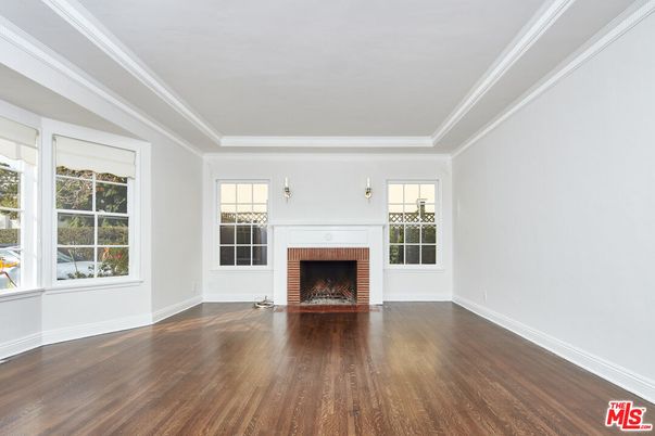 Empty room, Fireplace, Interior, Wood Texture Flooring