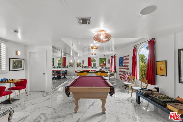 Billiard Table, Game Room, Interior, Marble