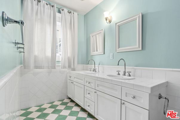 Bathroom, Dual Sink Vanities, Interior, Tile Countertops