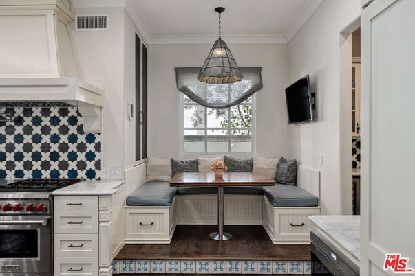 Interior, Kitchen, Pendant Lights, Stainless Steel Appliances, Wood Texture Flooring