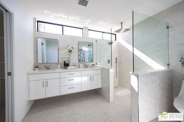 Bathroom, Dual Sink Vanities, Glass Shower, Interior