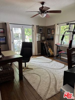 Fitness Equipment, Home Office, Interior, Wood Texture Flooring