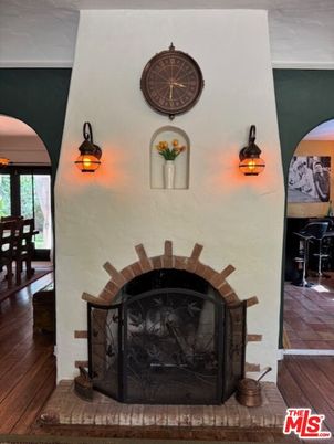 Fireplace, Interior, Wood Texture Flooring
