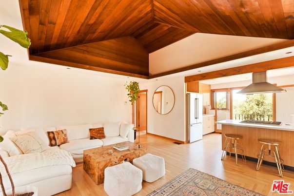 Interior, Kitchen, Living room, Recessed Lighting, Wooden Ceilings, Wood Texture Flooring