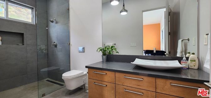 Bathroom, Glass Shower, Interior, Pendant Lights