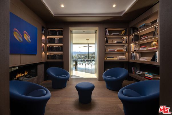 Fireplace, Interior, Recessed Lighting, Wood Texture Flooring