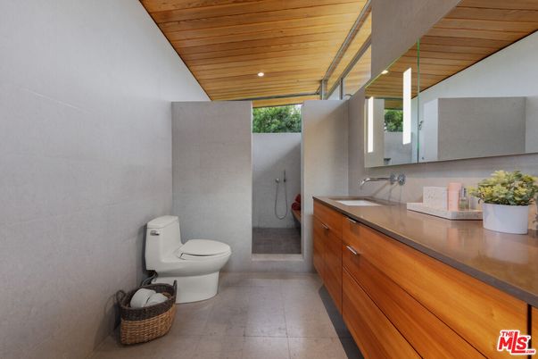 Bathroom, Interior, Recessed Lighting, Wooden Ceilings