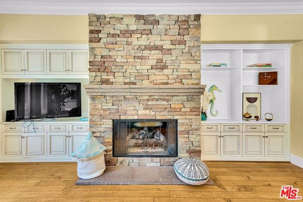 Fireplace, Interior, Stone Walls, Wood Texture Flooring