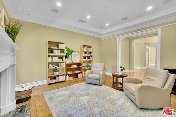 Fireplace, Interior, Recessed Lighting, Wood Texture Flooring