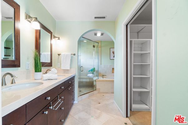 Bathroom, Dual Sink Vanities, Glass Shower, Interior