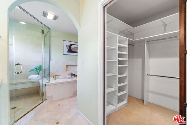 Bathroom, Glass Shower, Interior, Recessed Lighting, Walk-in Closets