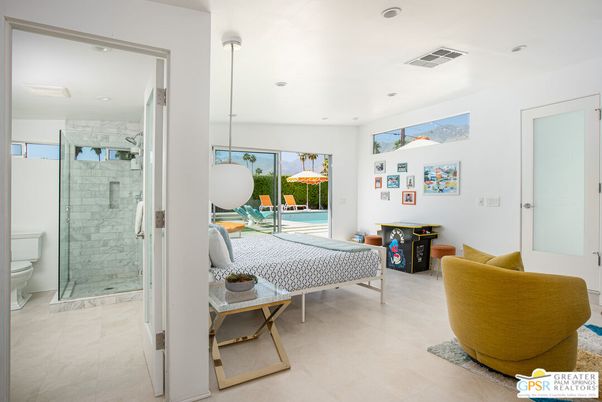 Bathroom, Bedroom, Glass Shower, Interior, Pendant Lights, Recessed Lighting