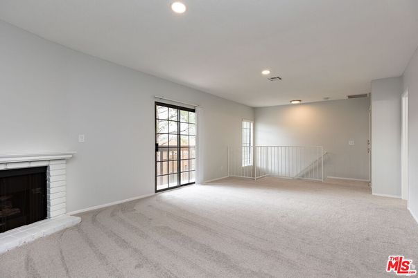 Empty room, Fireplace, Interior, Recessed Lighting