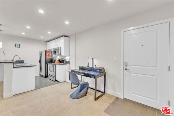 Home Office, Interior, Kitchen, Recessed Lighting, Stainless Steel Appliances