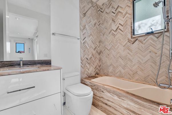 Bathroom, Interior, Recessed Lighting, Wood Texture Flooring