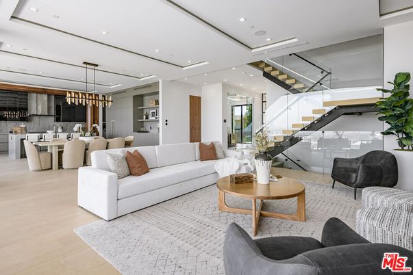 Dining room, Interior, Kitchen, Living room, Pendant Lights, Recessed Lighting, Wood Texture Flooring
