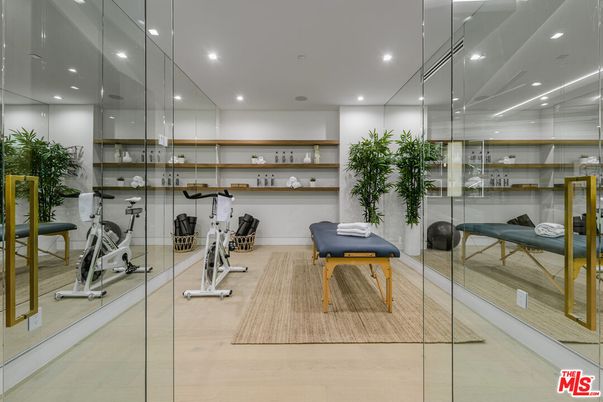 Fitness Equipment, Interior, Recessed Lighting, Wood Texture Flooring