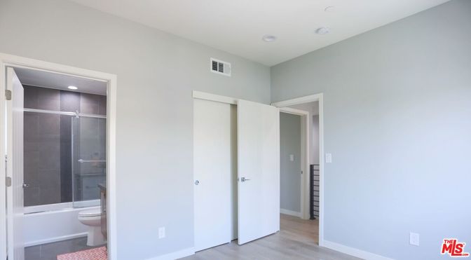 Bathroom, Glass Shower, Interior, Recessed Lighting, Wood Texture Flooring