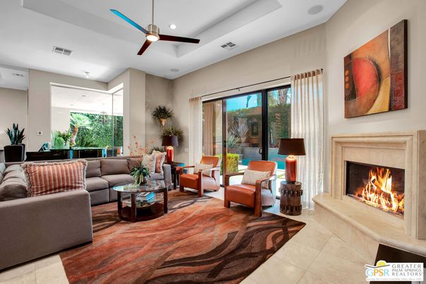 Fireplace, Interior, Living room, Recessed Lighting