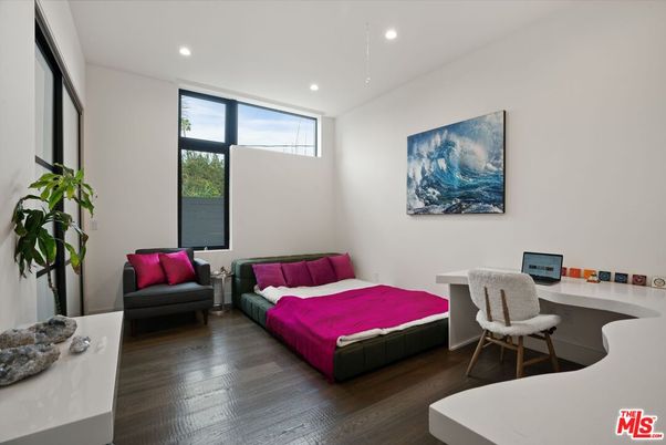 Bedroom, Home Office, Interior, Recessed Lighting, Wood Texture Flooring