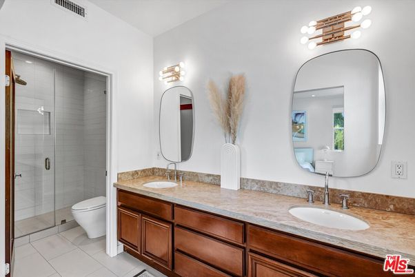 Bathroom, Dual Sink Vanities, Glass Shower, Interior