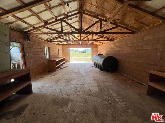 Interior, Stone Walls, Wooden Beams
