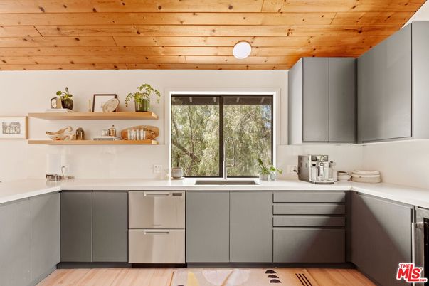 Interior, Kitchen, Wooden Ceilings, Wood Texture Flooring