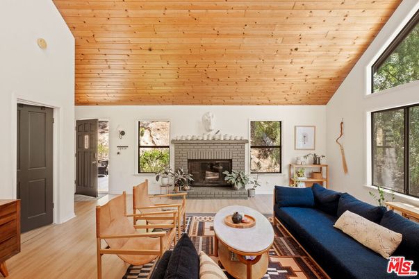 Fireplace, Interior, Living room, Wooden Ceilings, Wood Texture Flooring