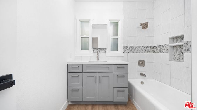 Bathroom, Interior, Wood Texture Flooring