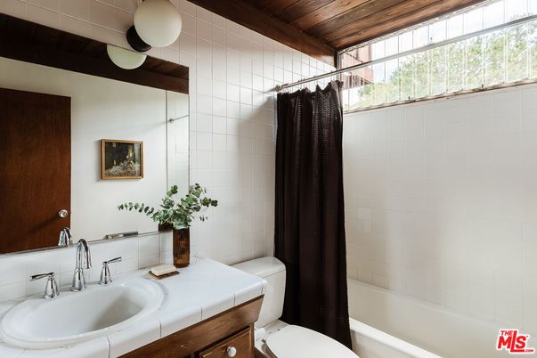 Bathroom, Interior, Tile Countertops, Wooden Ceilings