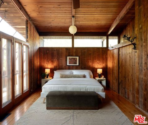 Bedroom, Interior, Wooden Beams, Wooden Ceilings, Wood Texture Flooring, Wooden Walls