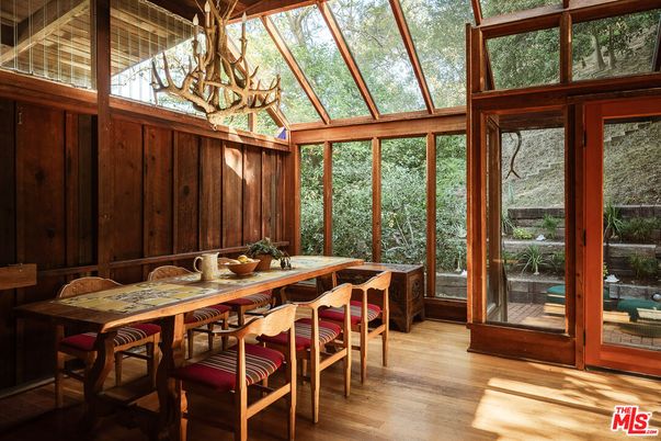 Dining room, Glass Ceilings, Interior, Sun Room, Wood Texture Flooring