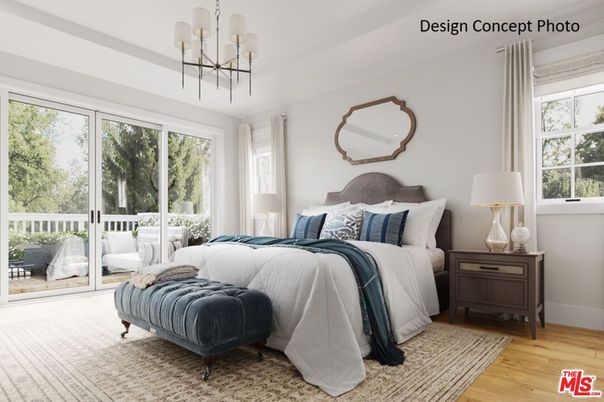 Bedroom, Chandelier, Interior, Pendant Lights, Wood Texture Flooring