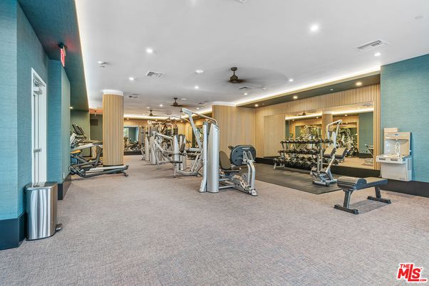 Fitness Equipment, Gym, Interior, Recessed Lighting