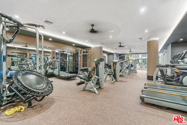 Fitness Equipment, Gym, Interior, Recessed Lighting