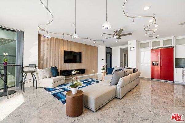 Fireplace, Interior, Living room, Marble, Pendant Lights, Recessed Lighting