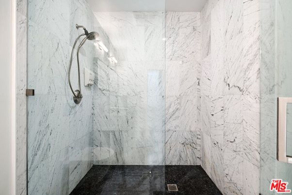 Bathroom, Glass Shower, Interior, Marble Walls