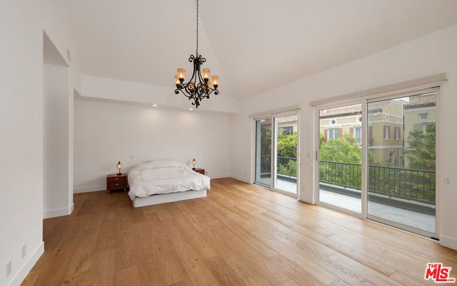 Bedroom, Chandelier, Interior, Wood Texture Flooring