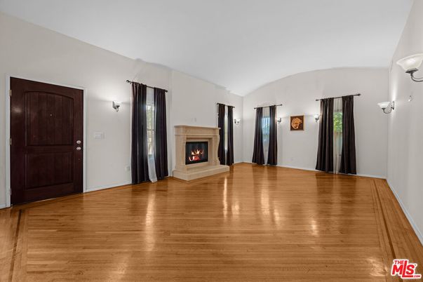 Empty room, Fireplace, Interior, Wood Texture Flooring