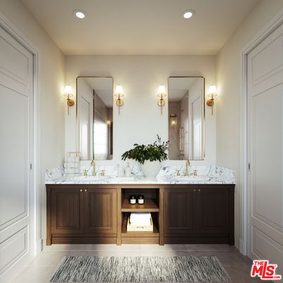 Bathroom, Dual Sink Vanities, Interior, Recessed Lighting