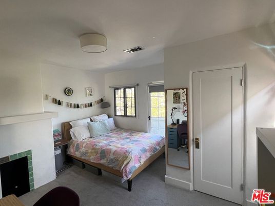 Bedroom, Fireplace, Interior